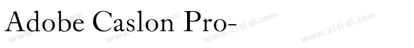 Adobe Caslon Pro字体转换